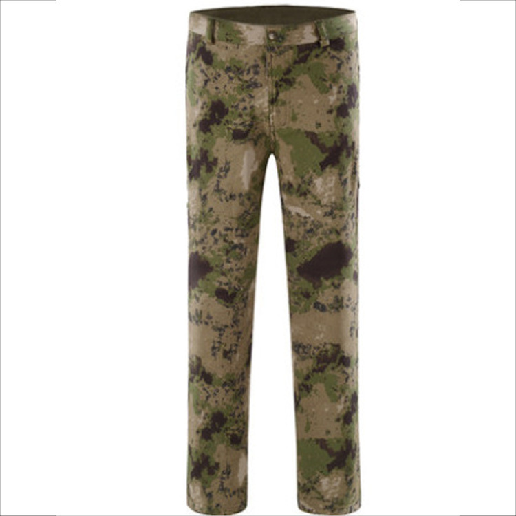 Bird Pants Cold-proof Soft Shell Rush Pants Men's Mountaineering Pants Waterproof Windproof Thickened Outdoor Warm Fleece Pants