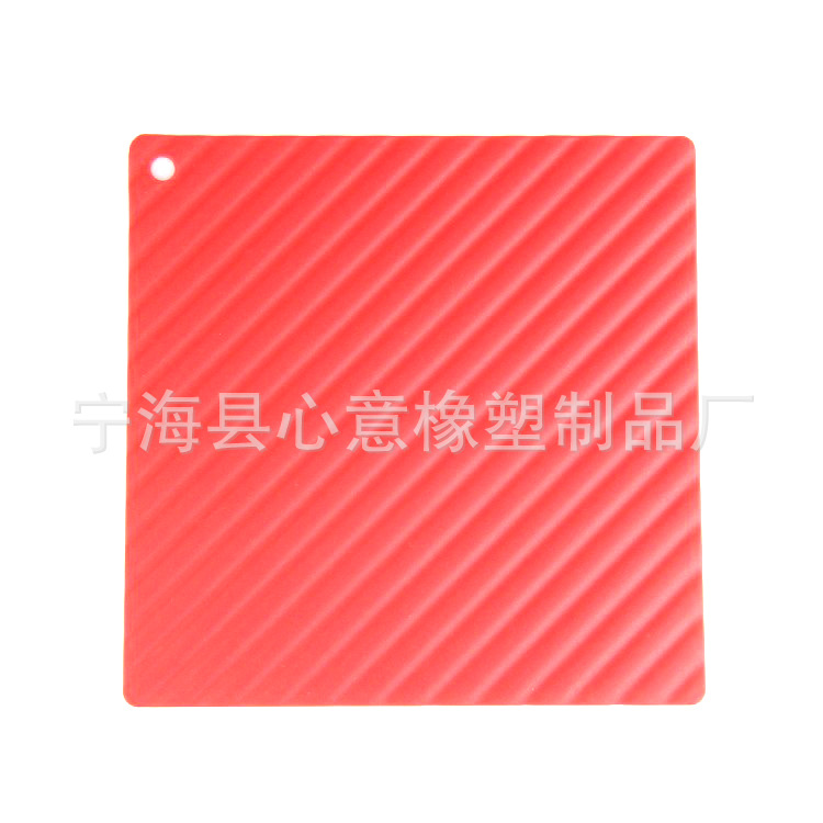 厂家定 制生产硅胶隔热垫 方形硅胶感温变色垫 多功能餐垫