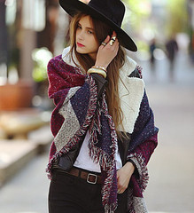 圈圈紗梭織提花撞色斜角圍巾毛邊仿羊絨加厚保暖方塊格子圍巾披肩