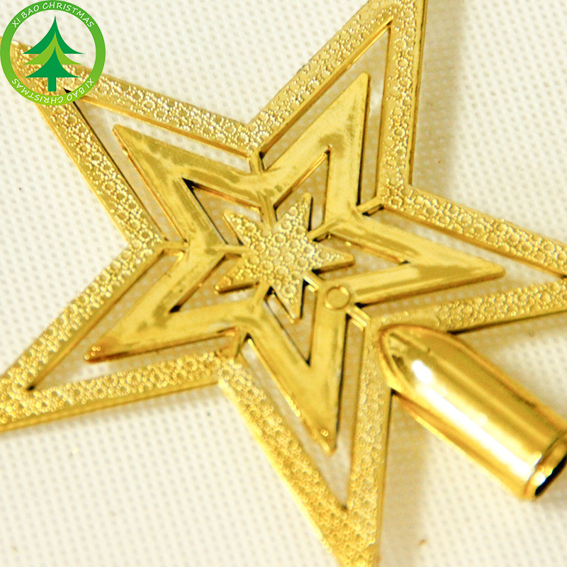 禧宝圣诞 圣诞树顶星 三层树五角星 圣诞节装饰品 圣诞树配件