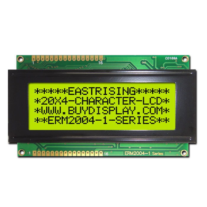 LCD2004/20x4单色字符型LCD液晶显示模块/模组/黄绿底蓝黑字