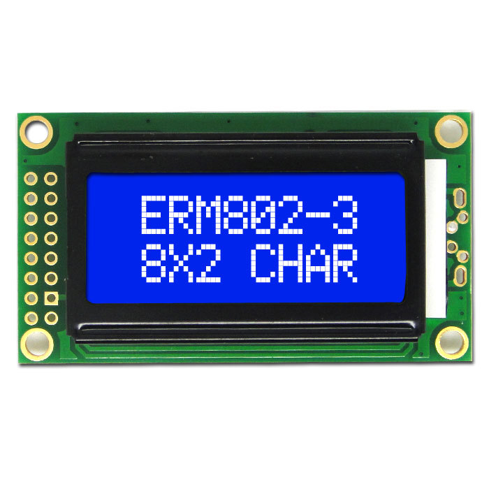 LCD802/8x2单色字符型LCD液晶显示模组/蓝底白字/并联转I2C接口