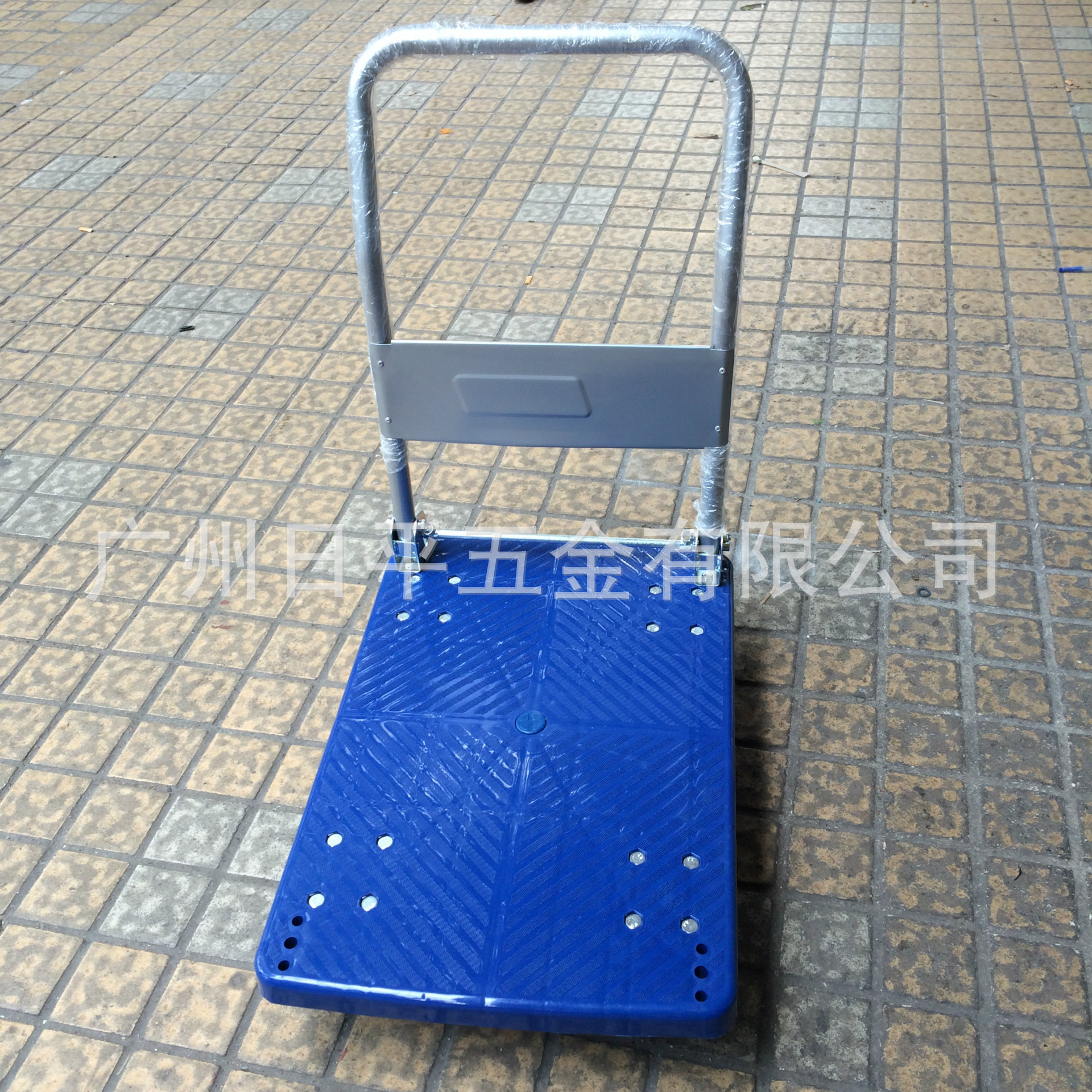 塑胶折叠蓝色静音工具手推车平板手推车500*700 900*600 1100*650