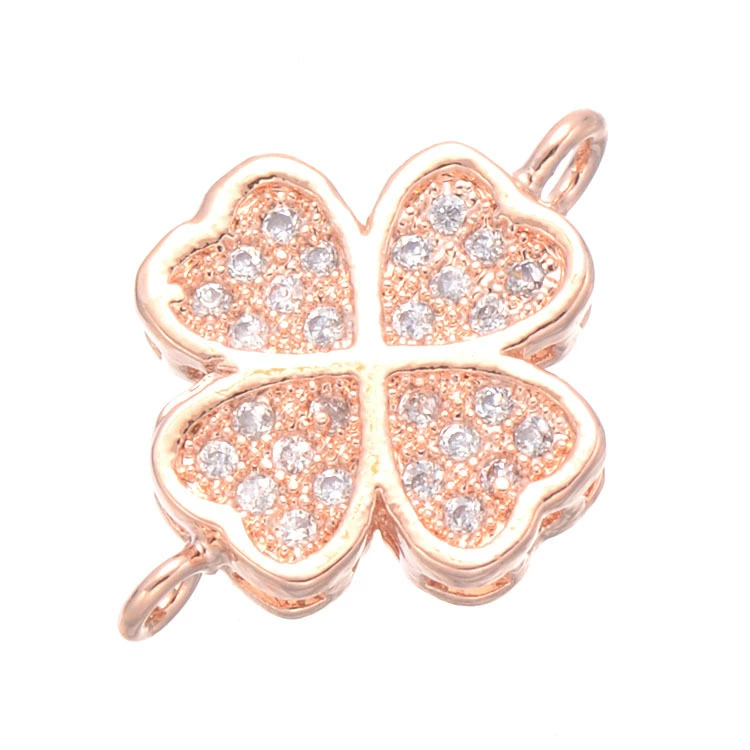 Юр-я Copper аксессуар, подвеска, ожерелье, микрокристаллы, четырехлистный клевер