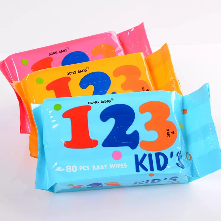 80片婴儿湿纸巾儿童湿巾纸 宝宝手口湿巾清洁80抽 厂家批发