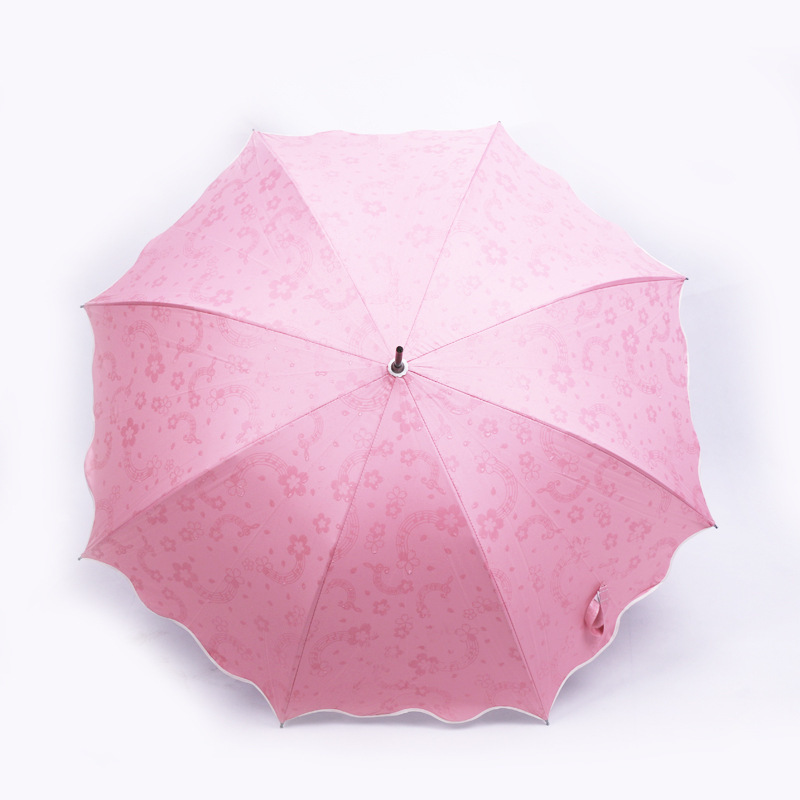 New umbrella 60*8k sunshade water printing touch woven bright silver tape umbrella wholesale printing LOGO