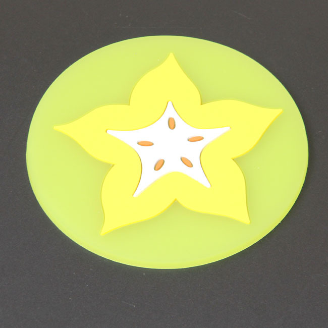 A1814 colorido jalea color fruta forma montaña de silicona taza estera creativo antideslizante almohadilla de aislamiento montaña