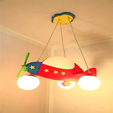 卡通儿童灯星星飞机木质LED吊灯  卧室儿童房间灯幼儿园装饰灯具