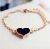 Fresh white accessory, bracelet heart-shaped, Korean style, four-leaf clover, wholesale