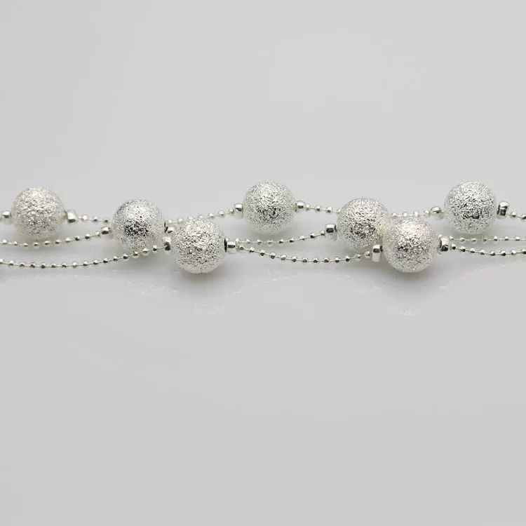 Silver silver bracelet, matte jewelry, wholesale