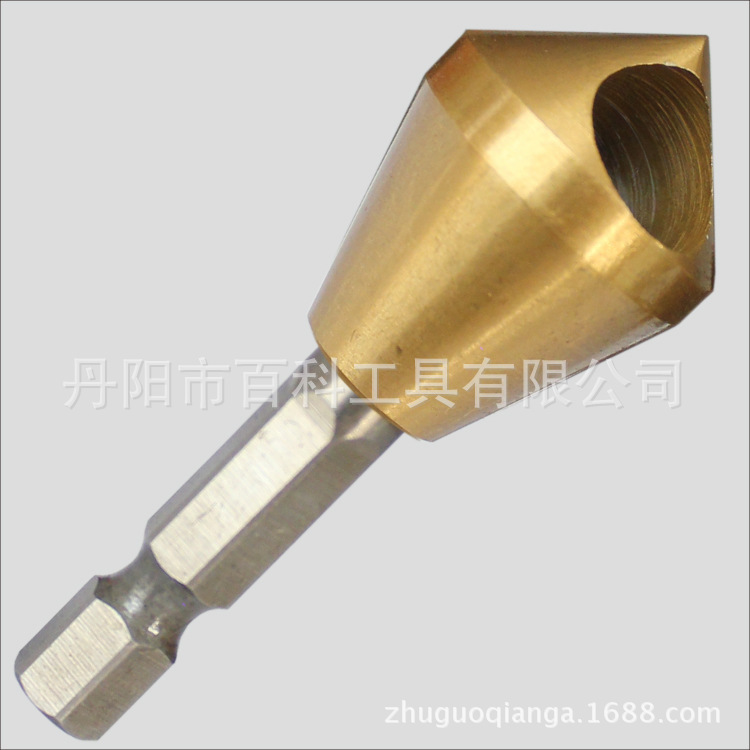 HSSCO含钴TIALN斜孔倒角器带孔倒角刀0刃倒角刀沉头钻倒角钻