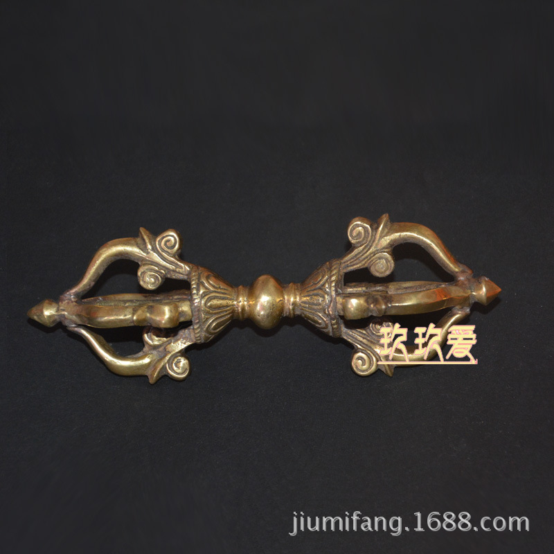 西藏拉薩飾品藏傳五股銅質金剛杵法器尼泊爾修法佛事擺件藏區用品