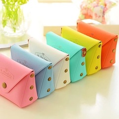Factory Direct Sales Korean Cute Candy Color Key Case Macaron Zero Wallet PVC Boxed Wholesale