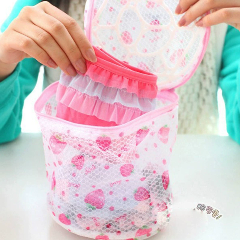 Зазор круглый печать складной бюстгальтер мыть мешок с кронштейном Роза белье мешок для стирки ясно