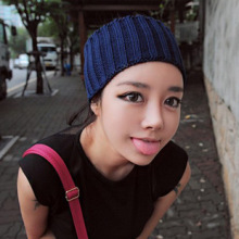 特价清仓韩版秋冬时尚个性百搭赵敏英空顶针织毛线头带帽子批发