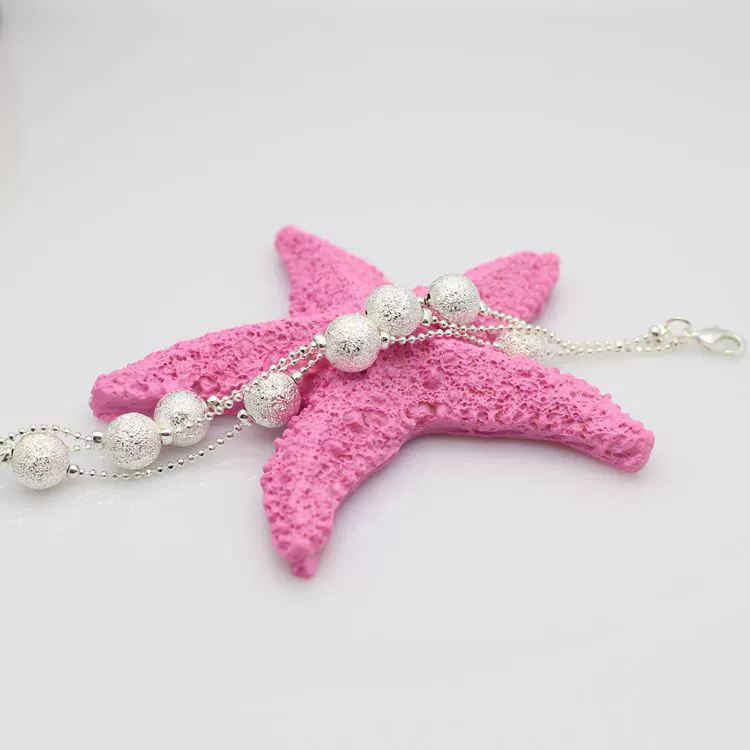 Silver silver bracelet, matte jewelry, wholesale