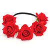 Foreign trade velvet roses hair with silk roses rose head with seaside holiday head jewelry children's shooting