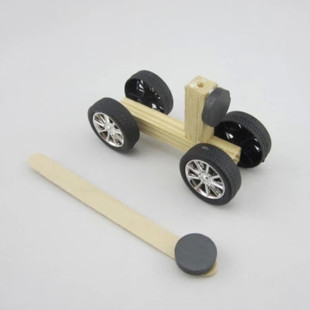 Science and technology small production magnetic car diy manual repulsion car model children's science experiment science small experiment set