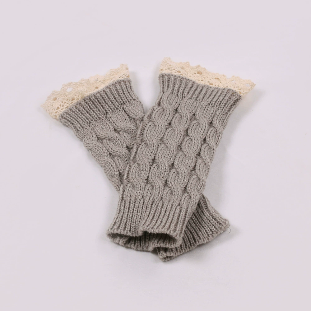 Перчатки-W lace краевые без пальцев из шерсти с акриловой вязкой One-Size, японский/корейский стиль