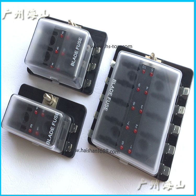 AUTO FUSE BLOCK 6LED电路保险盒 4LED 10LED 多路保险丝座