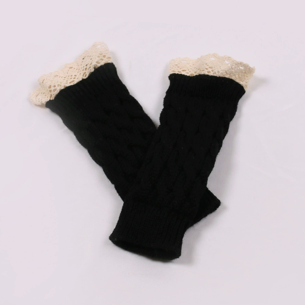 Перчатки-W lace краевые без пальцев из шерсти с акриловой вязкой One-Size, японский/корейский стиль