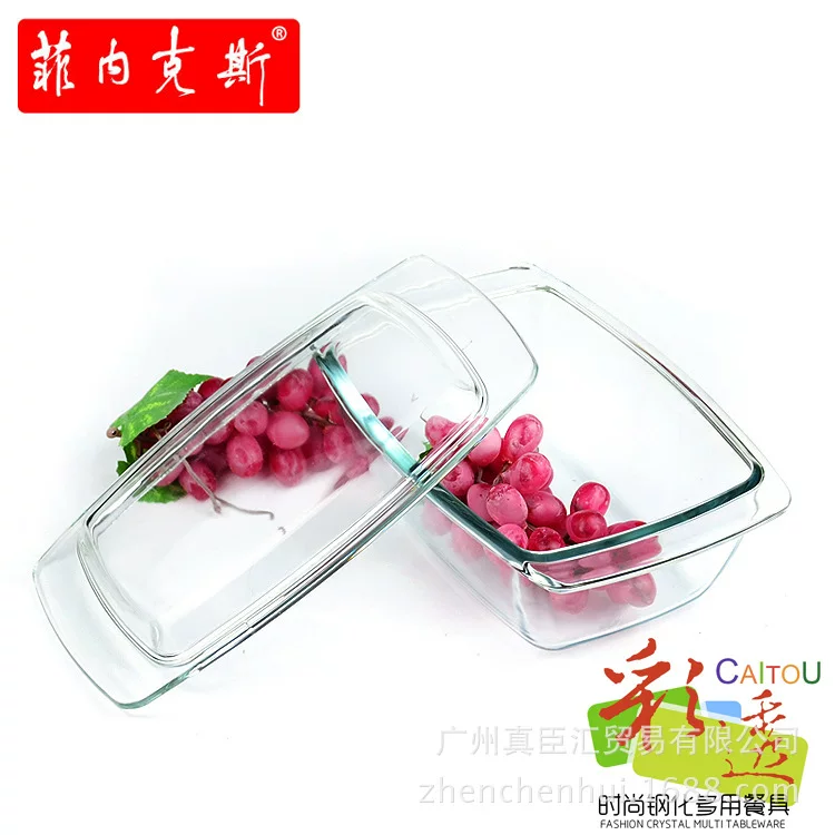 thick-long square tempered glass pot crystal bowl with covering medicinal tray is covered with two uses and two uses — не имеет смысла