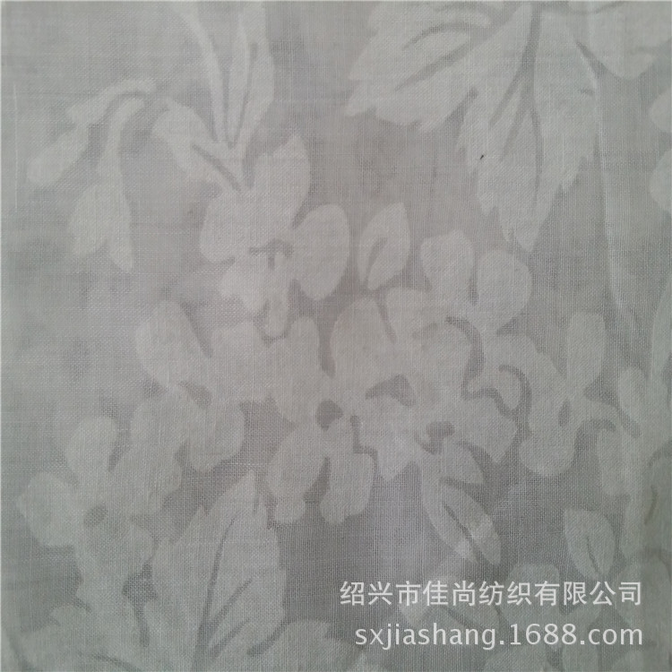 春夏新上市欧美韩流时尚服装面料CVC烂花印花