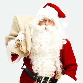 圣诞老人假发头套胡子胡须万圣节表演道具节日派对圣诞老翁角色服