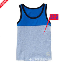 外贸高档童装 童T恤童背心 纯棉印花卡通T恤背心来样来图厂家定制