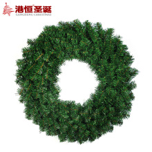PVC圣诞花环绿色裸藤圈花环圣诞节装饰摆件场景布置用品礼品批发