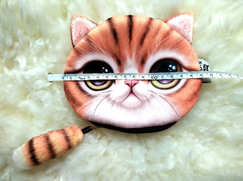 New Little Tail Cat Coin Purse Cute Cartoon Cat Head Storage Bag Personalized Creative Fashion Small Purse