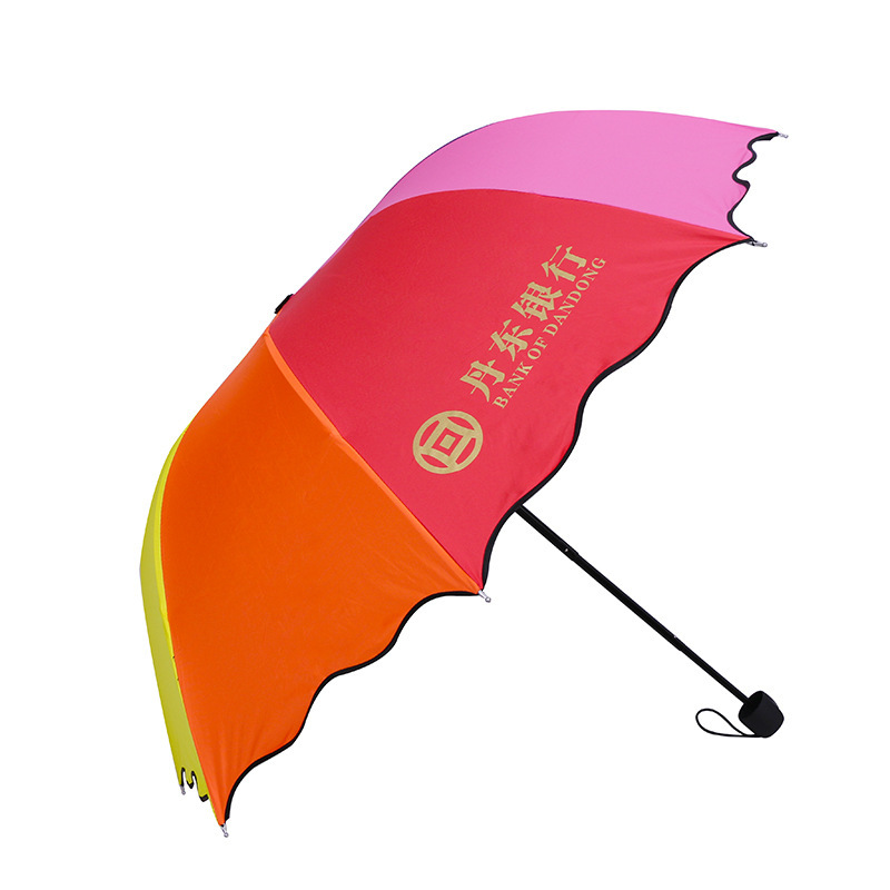 Factory supply 58*8k rainbow touch woven black tape business advertising umbrella wholesale outdoor umbrella genuine goods
