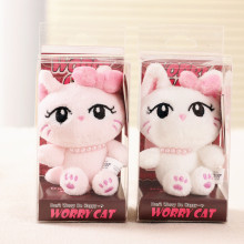 小猫咪迷你毛绒玩偶公仔手机挂件手机链包包挂饰萌猫带防尘塞塑壳