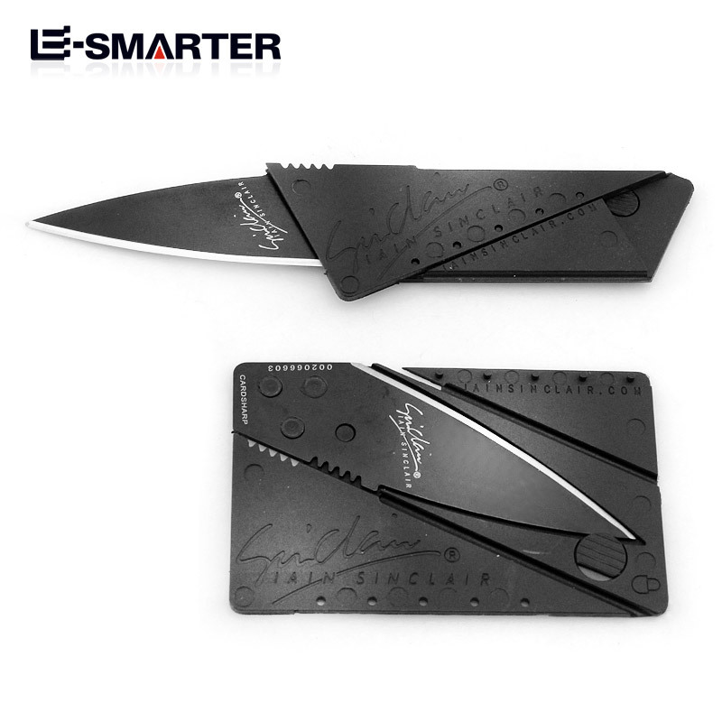 Cuchillo de tarjeta ultrafino cuchillo de fruta plegable al aire libre cuchillo plegable cuchillo de tarjeta de crédito precio de fábrica en stock