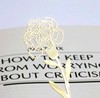 Creative gold -plated stainless steel metal bookmark gold hollow and beautiful carnation bookmark