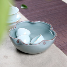 厂家批发 正品汝窑哥窑茶洗开片 笔洗哥窑杯洗 青花陶瓷8寸茶洗