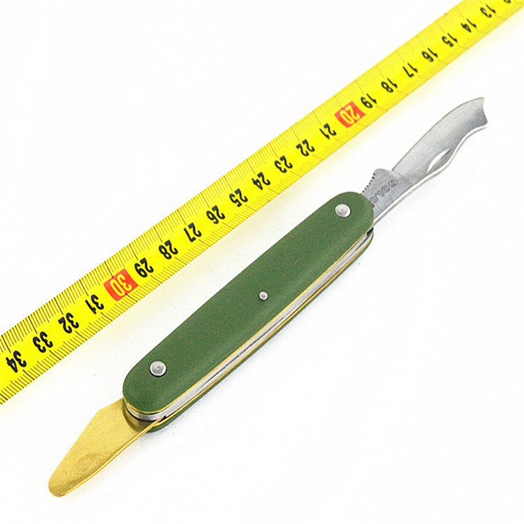 厂家直销 多功能不锈钢小刀  双开折刀  　园林工具