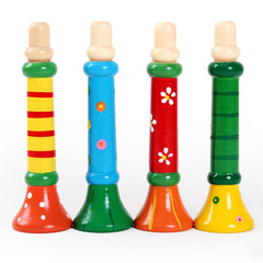 Factory direct sales wooden children's trumpet toys wooden whistle instruments infant educational early education