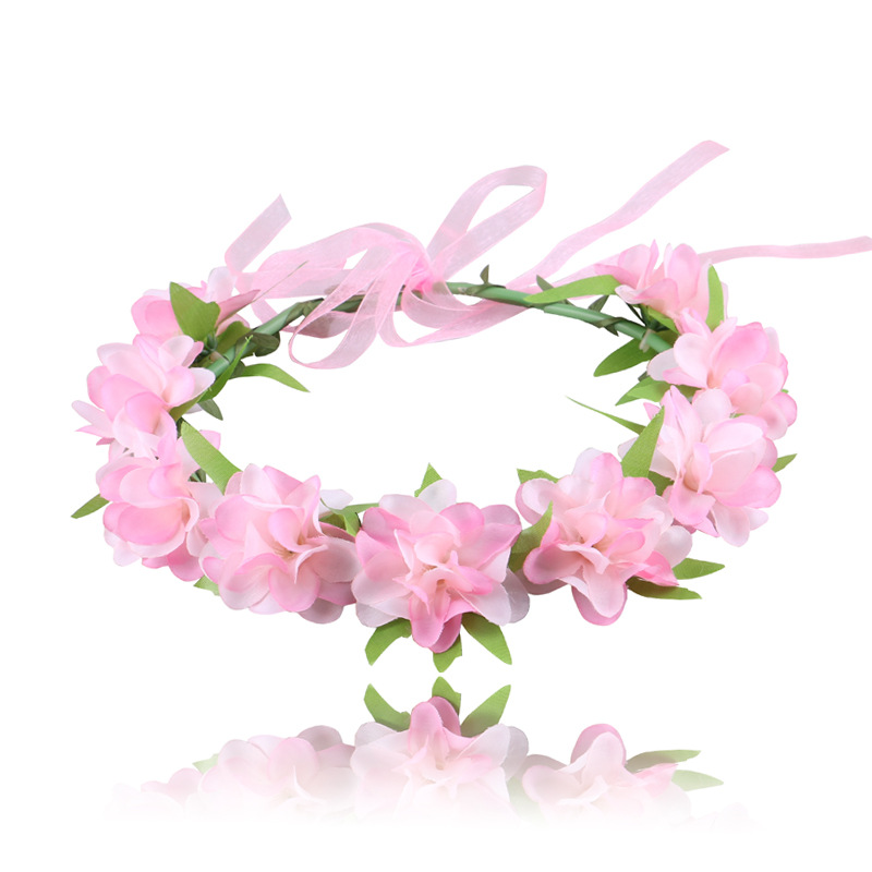 Ins bosque flor nupcial corona tocado cinturón de arena accesorios de vacaciones fotografía de boda foto planta verde cabello de boda