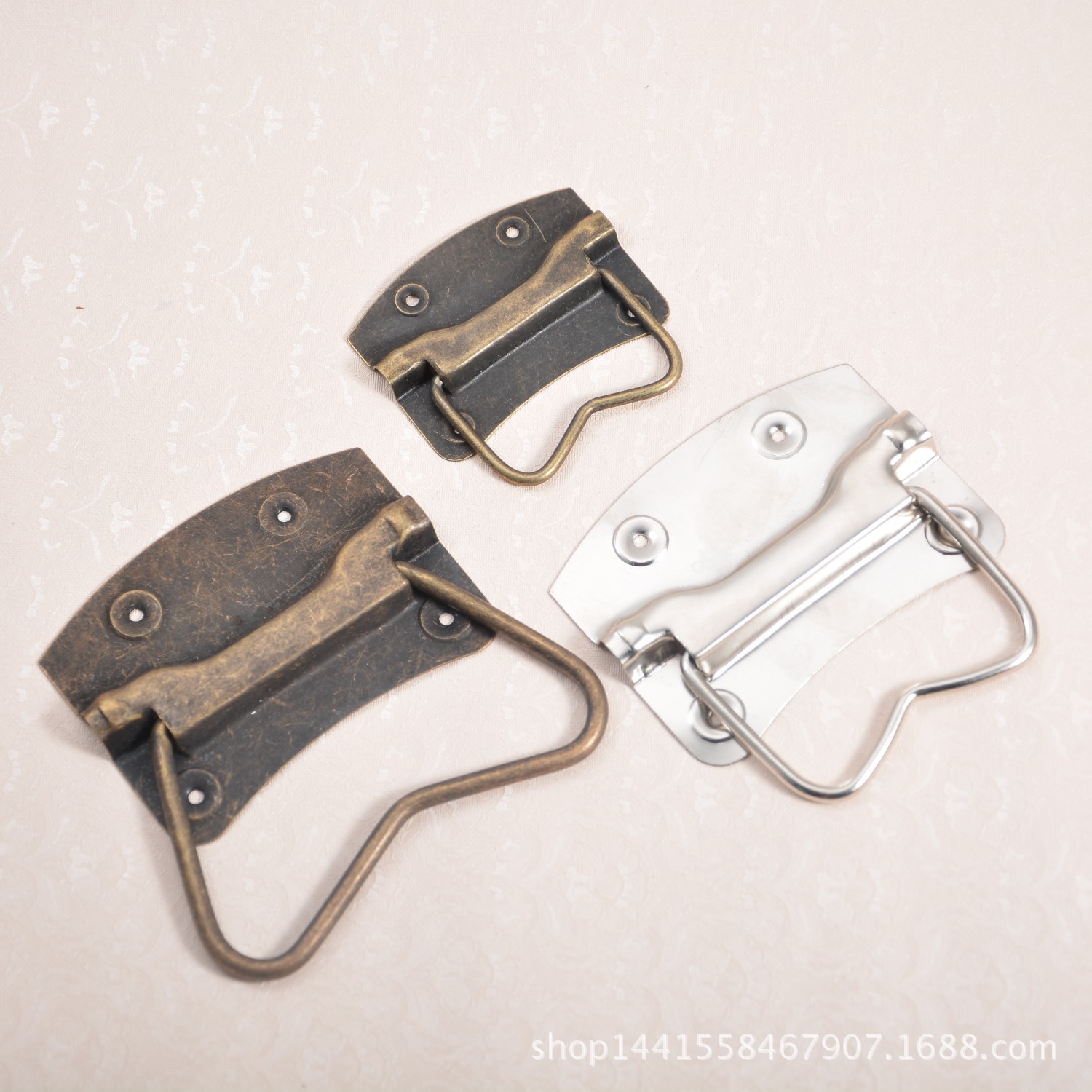 古箱铁皮拉手复古古典工具箱手把木箱配件中式仿古手挽搭扣