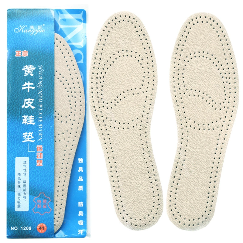 Заводские спортивные стельки из натуральной воловьей кожи дезодорант весна лето осень впитывающий пот дезодорант дышащий верхний слой воловьей кожи латексные подошвы для мужчин и женщин