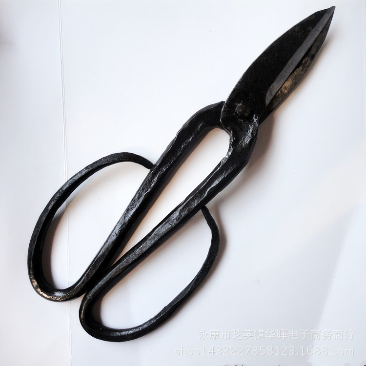 铁皮剪刀10寸手工锻打夹钢工业剪金属剪铜皮钢丝剪永康铁丝剪夹钢