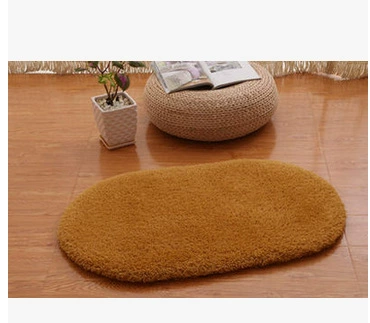 Cross -border explosion European and American hot -selling oval lamb cashmere carpet bathroom bathroom anti -slip door pad