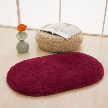 Cross -border explosion European and American hot -selling oval lamb cashmere carpet bathroom bathroom anti -slip door pad