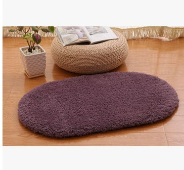 Cross -border explosion European and American hot -selling oval lamb cashmere carpet bathroom bathroom anti -slip door pad