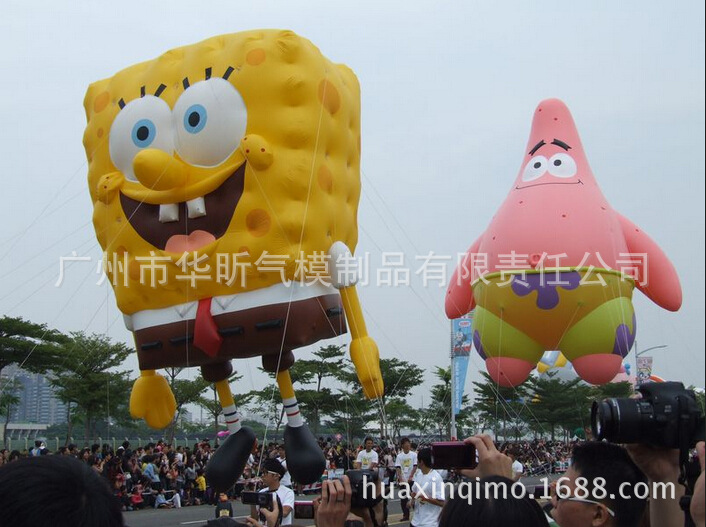 pvc充气卡通飘空 海棉宝宝卡通 厂家直销