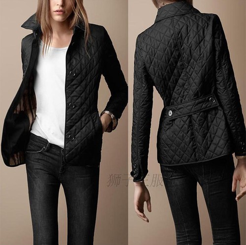 Wish's popular European and American fashionable lapel single-breasted slim-fit warm spun cotton jacket