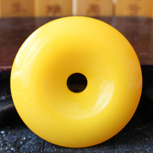 树脂仿乌克兰琥珀DIY配饰树脂合成鸡油仿蜜蜡平安扣