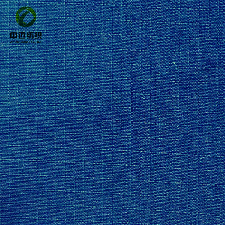 工厂定染 CVC50棉50涤纶40支双股x16八分格子布 防刮擦 耐汗渍