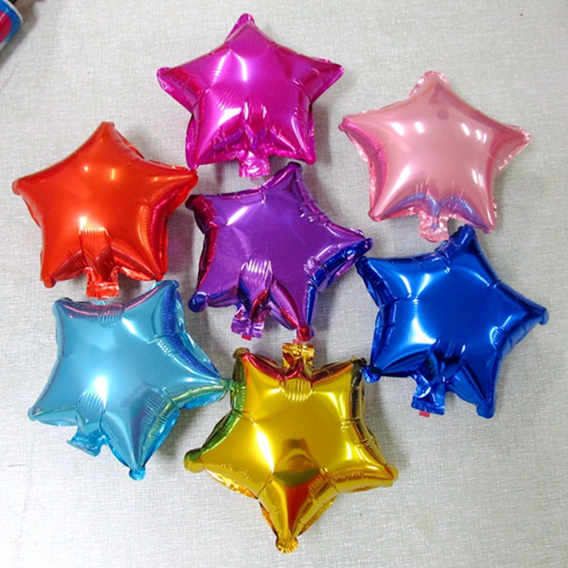 现货批发铝膜气球 节日派对铝箔气球 婚房装饰18寸五角星铝膜气球